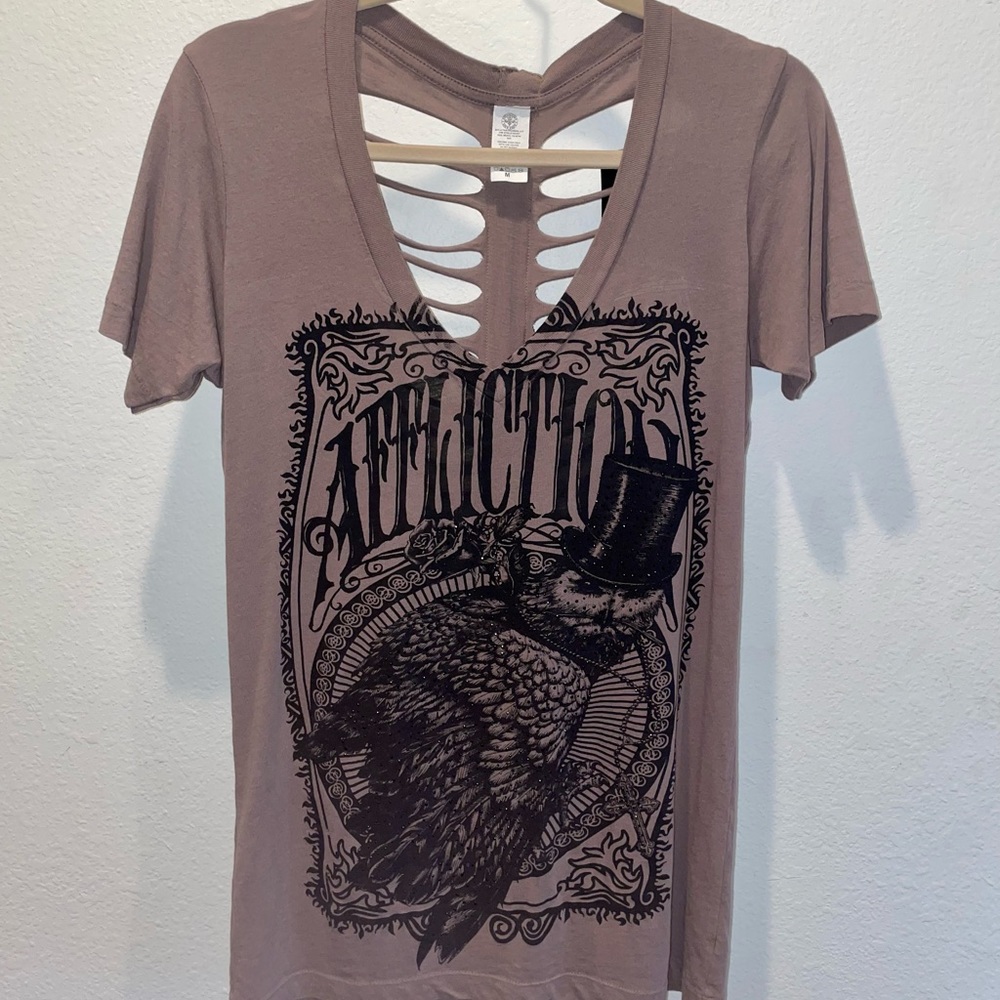 Affliction Buckle Top